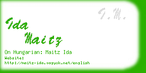 ida maitz business card